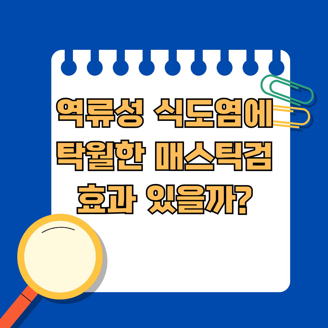 역류성 식도염에 탁월한 매스틱검 효과 있을까?