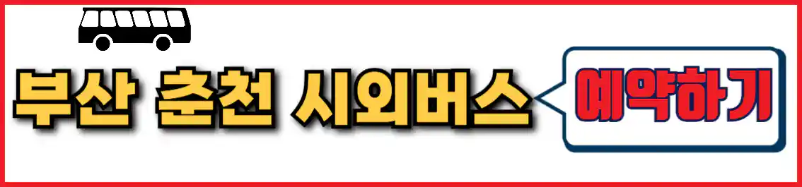 부산 춘천 버스 예약