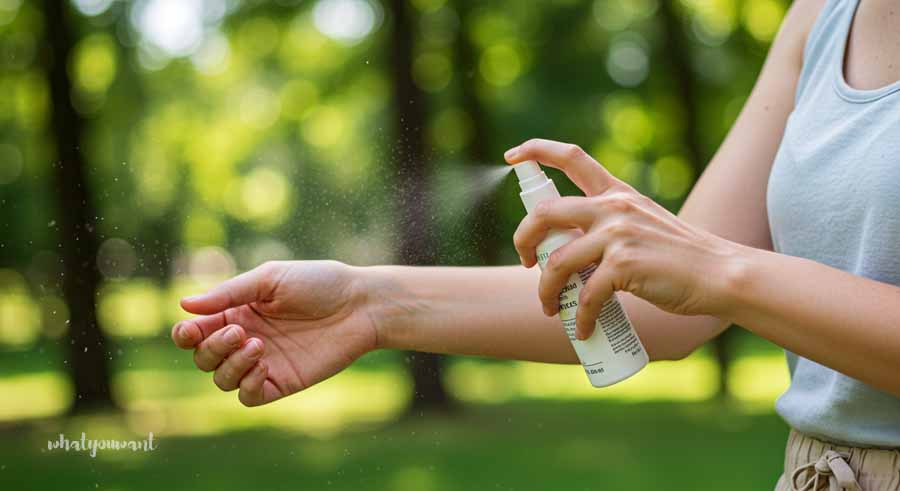 여름철 모기 퇴치, 기피제 뿌리기