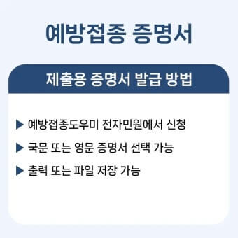 자녀 예방접종증명서