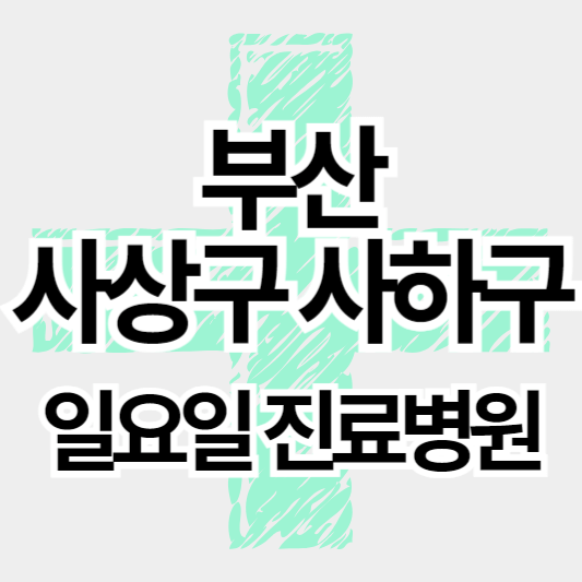 부산사상구_사하구_일요일진료병원_썸네일