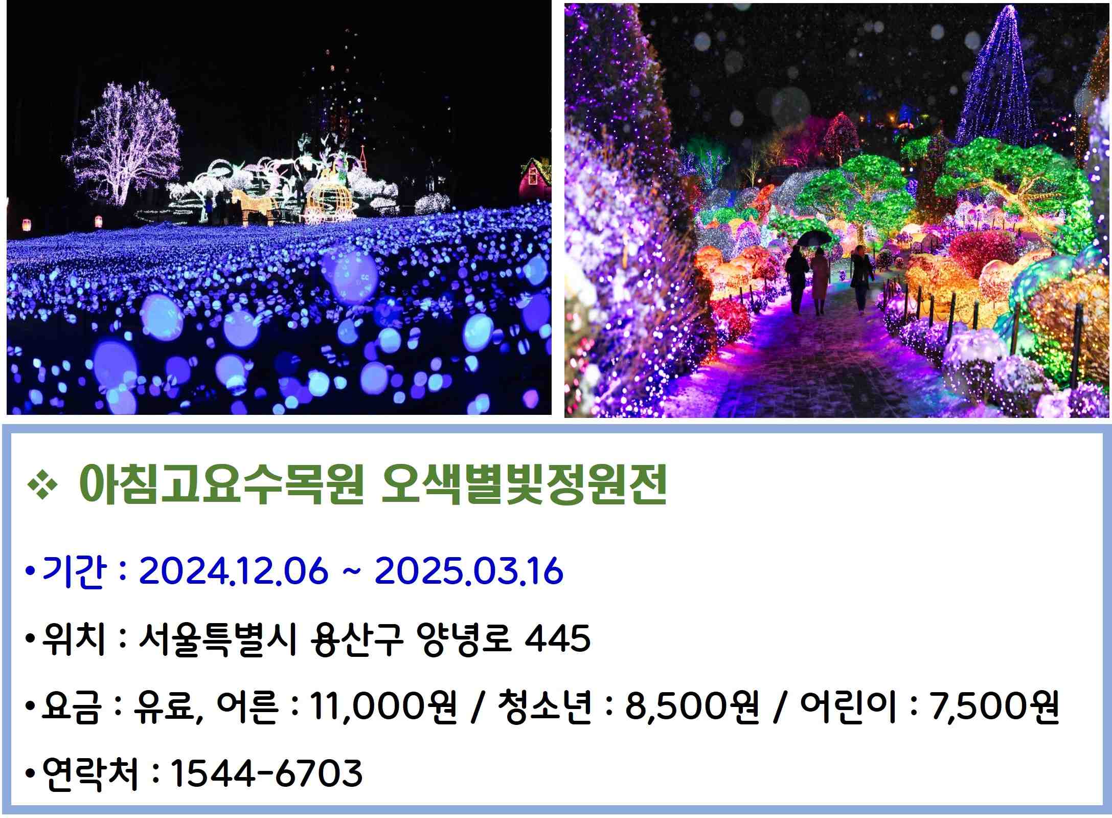 아침고요수목원 오색별빛정원전