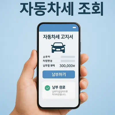 자동차세 조회 방법: 위택스 카카오톡으로 납부 미납 확인