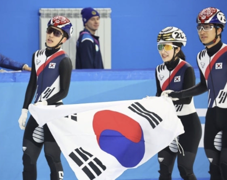 쇼트트랙 하얼빈 첫 금메달 혼성 계주