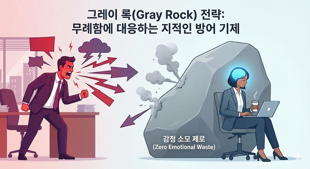 직장 내 가스라이팅과 타인의 무례함으로부터 나를 지키는 가장 강력한 심리 기제, '그레이 록(Gray Rock)'