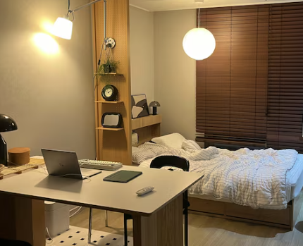 침대와 어울리는 우드톤 관련 사진