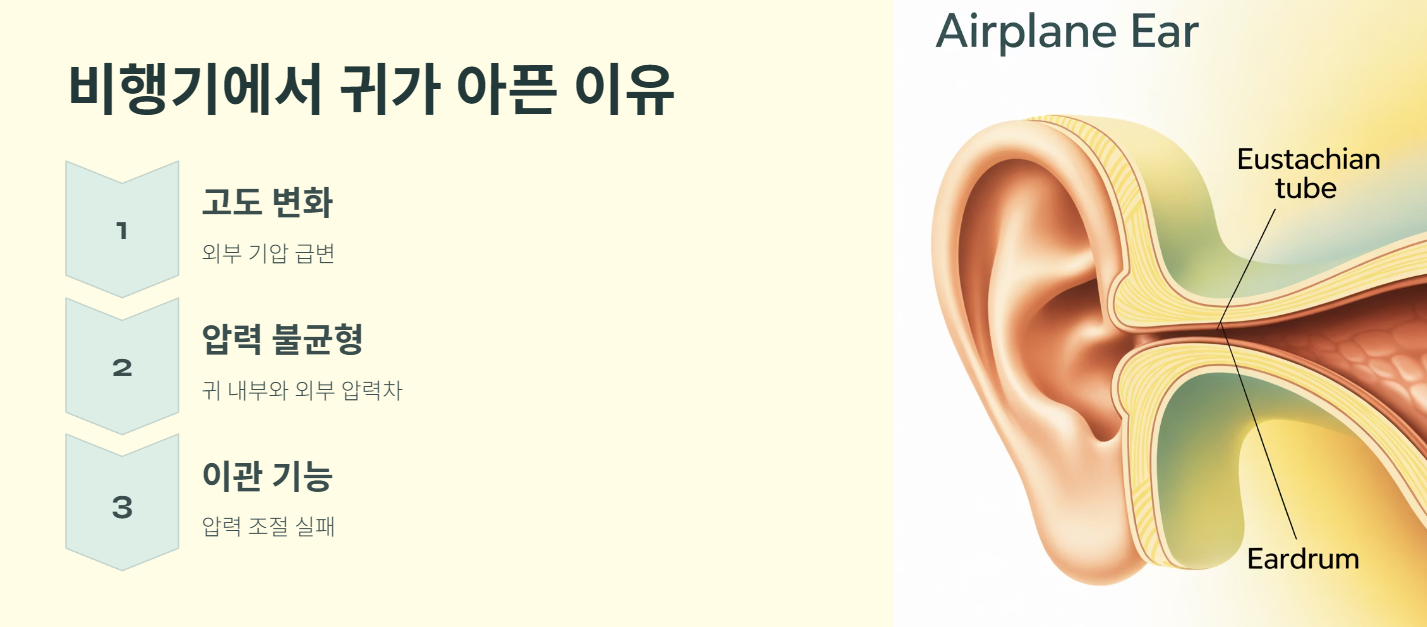 비행기에서 귀가 아픈 이유