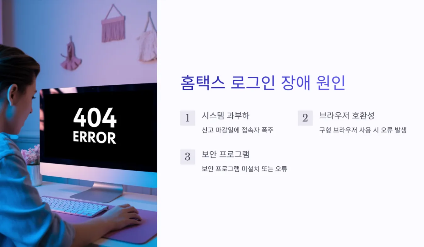 홈택스 로그인 장애 원인 & 해결법