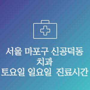 서울 마포구 신공덕동 치과 주말 토요일 일요일 문여는 병원 진료시간