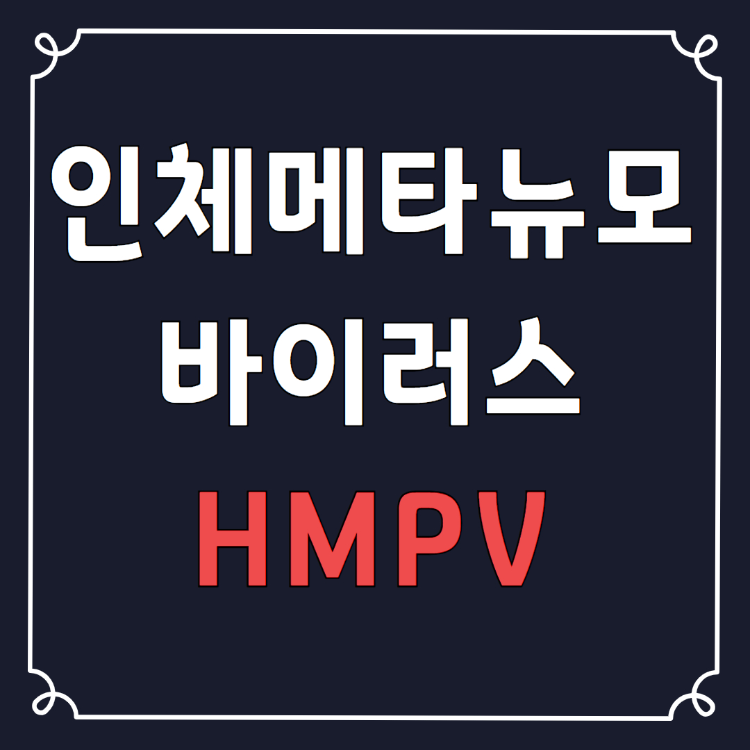 사람 메타뉴모바이러스(HMPV) 증상 전염 예방법