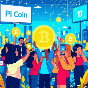 파이코인상장과관련된 그림