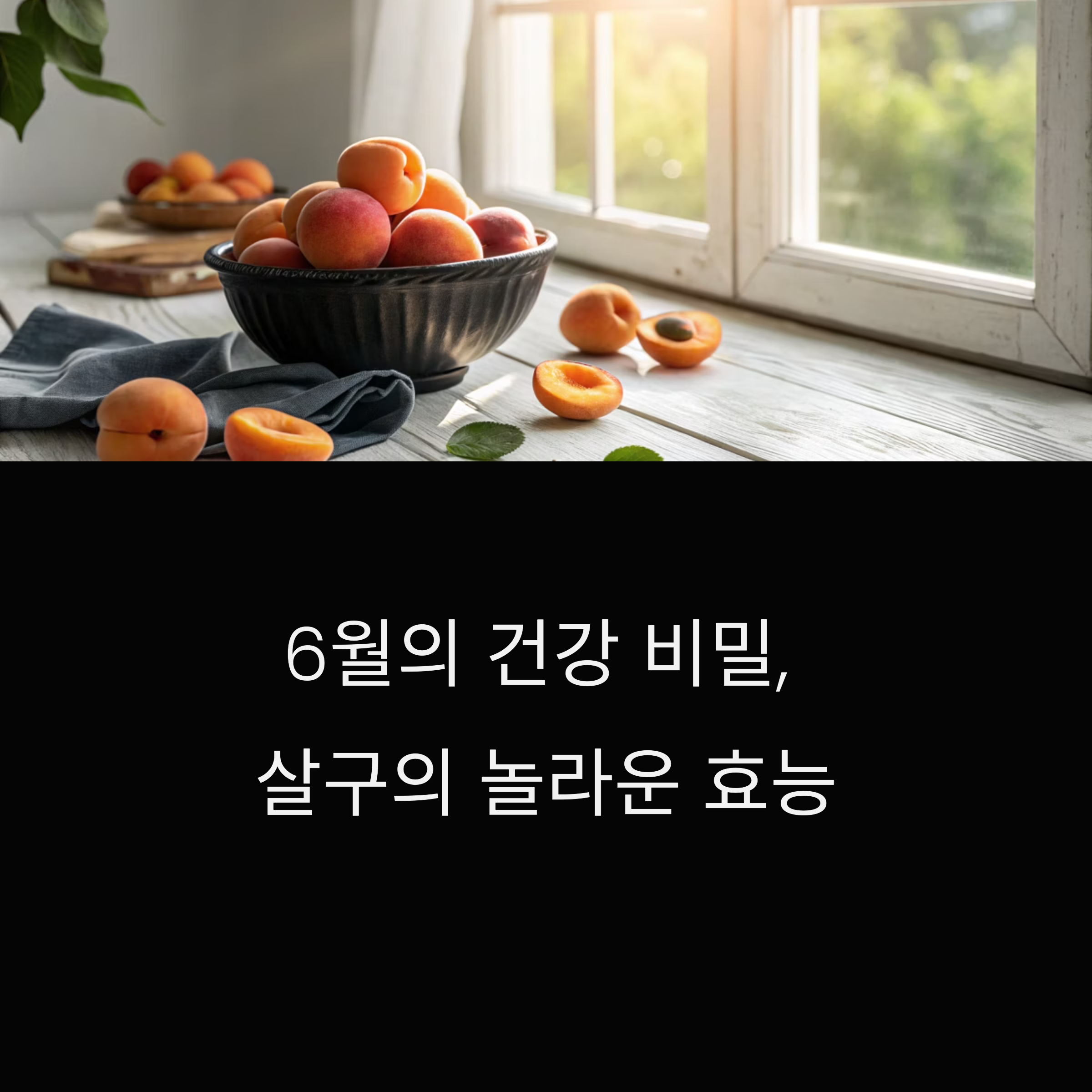 6월에 꼭 챙겨야 할 제철 식재료, 살구의 은은한 산미와 건강 효능