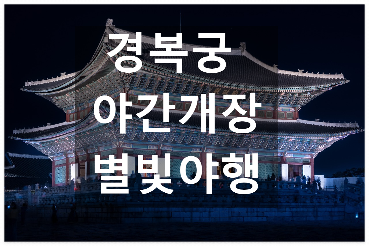 경복궁 야간개장, 경복궁 별빛야행 이미지