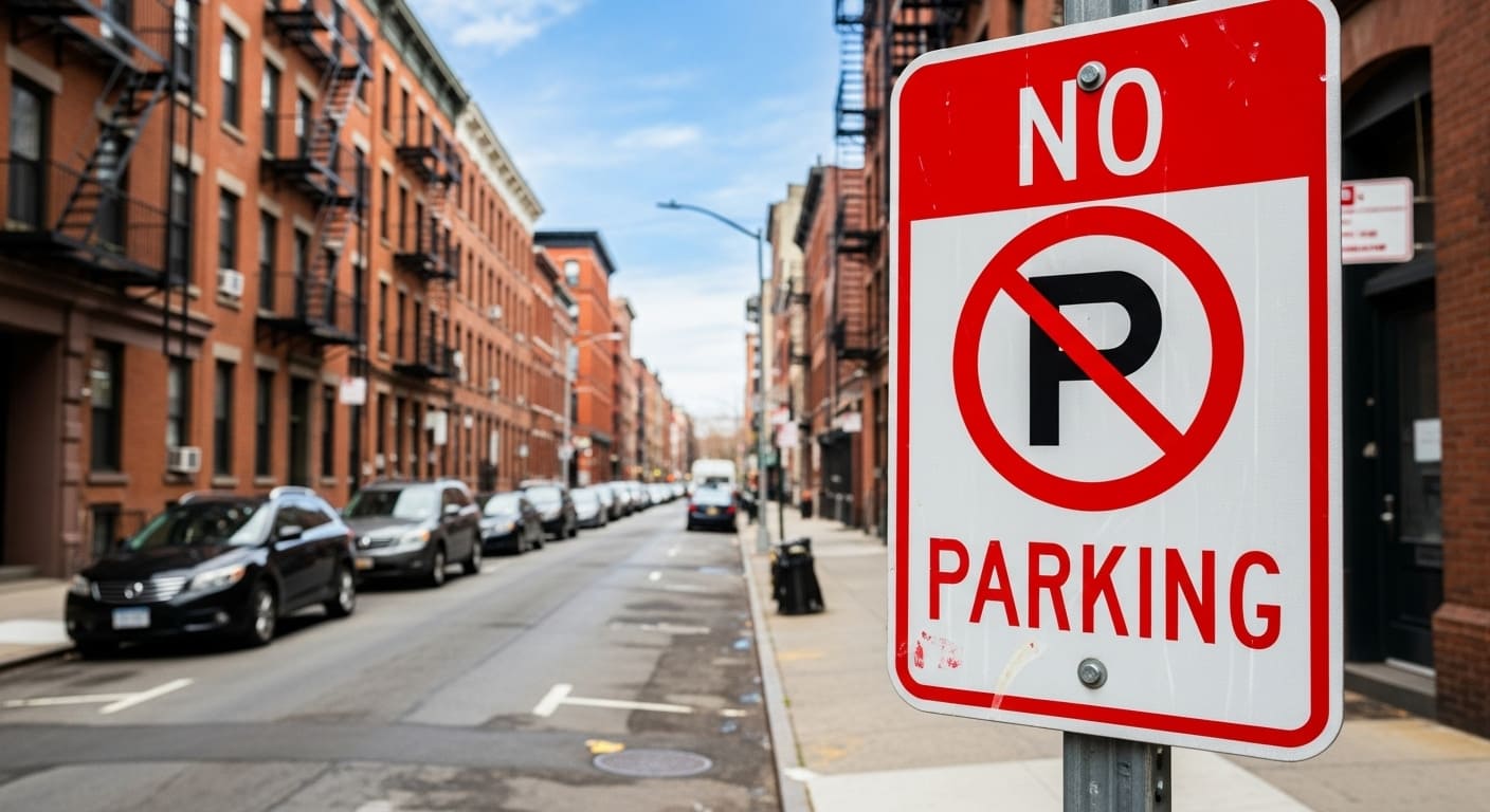 주정차 과태료 고지서가 차량에 부착된 모습