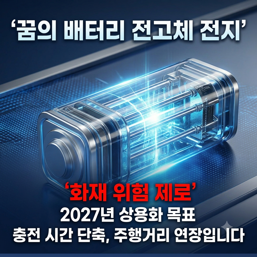 꿈의 배터리 전고체 전지 핵심 비교 및 2027년 상용화 전망