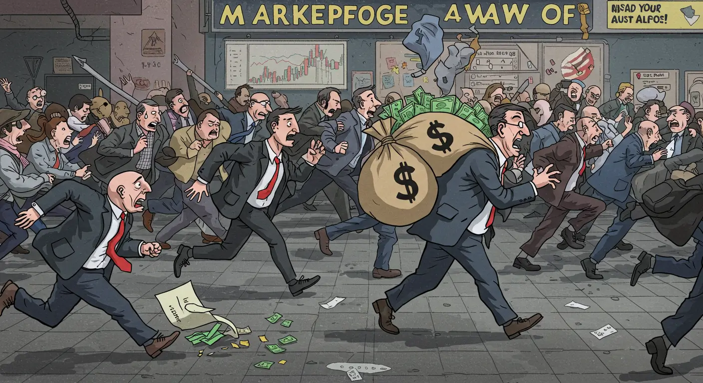 하락장에서 현금을 활용하여 저렴해진 우량 자산을 매수하는 기회를 잡는 모습