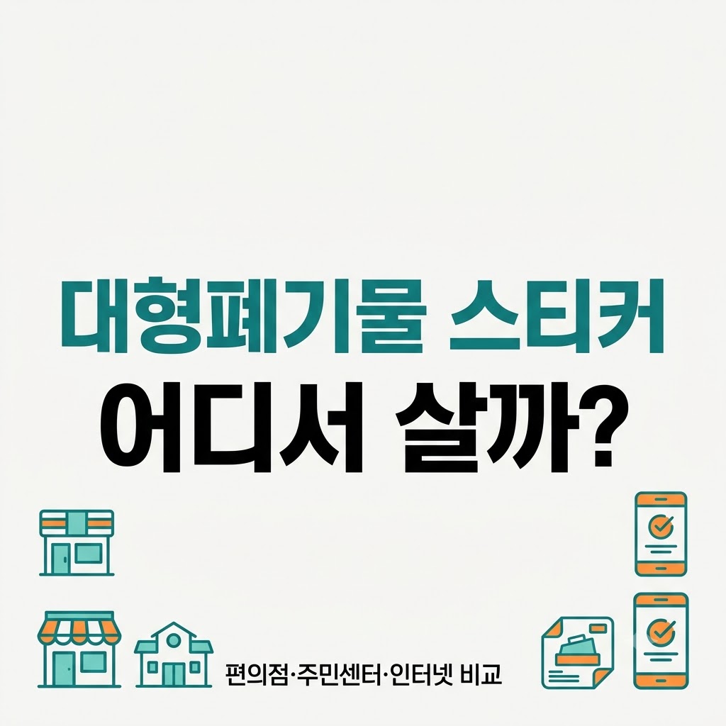 대형폐기물 스티커 편의점 주민센터 인터넷 구매방법 비교 썸네일