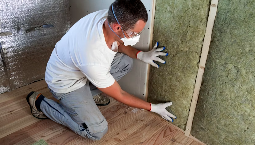 단열재 보수하는 사진