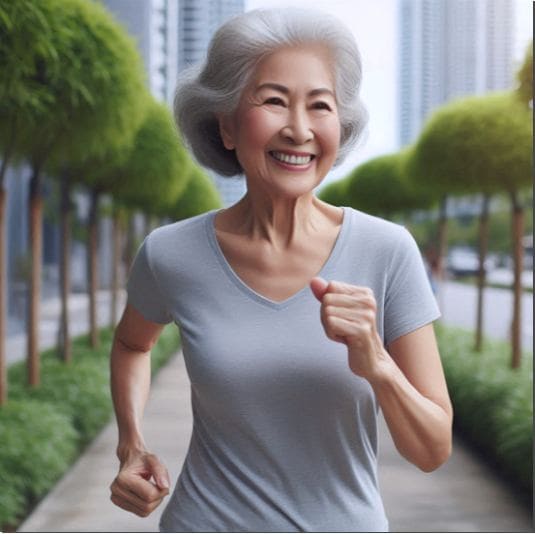 렙틴 저항성 개선 방안
달리기 운동하는 건강한 노인