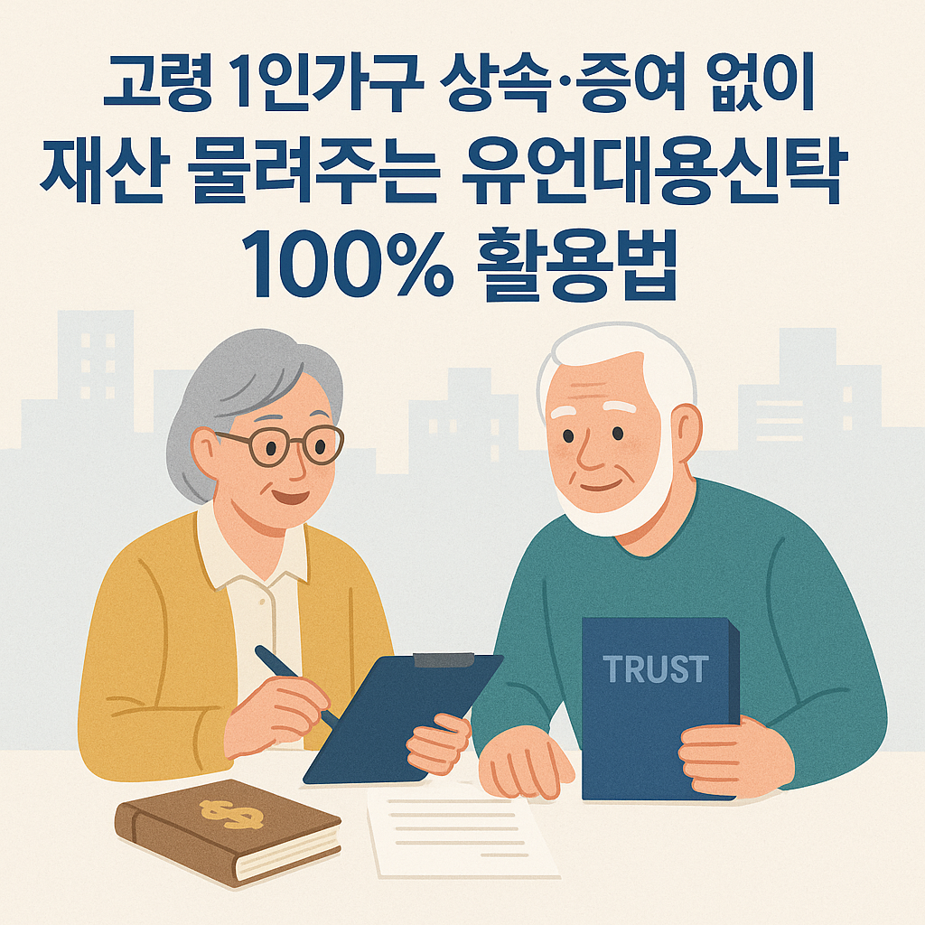 고령 1인가구 상속 증여업이 재산물려주는 방법