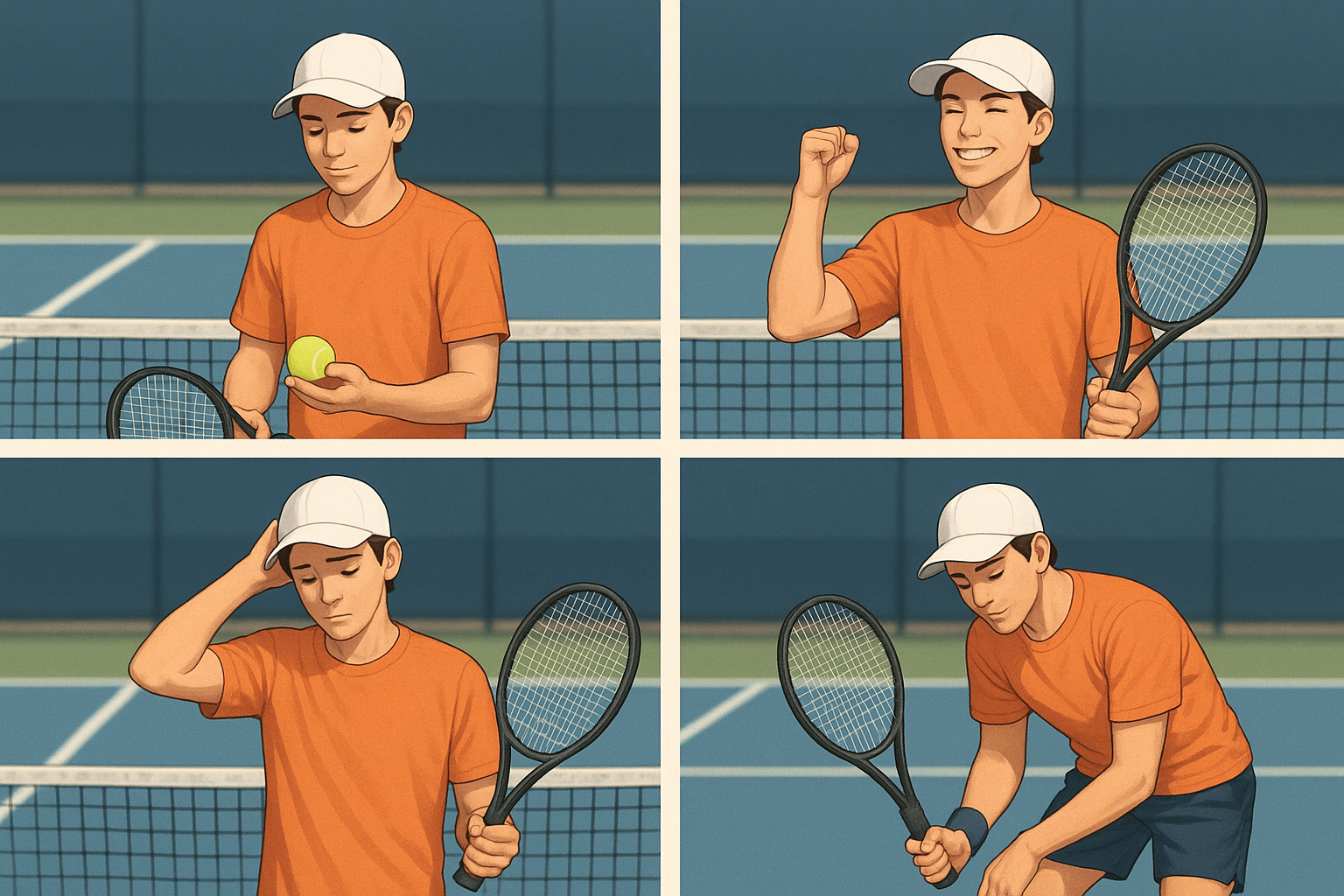 테니스 게임을 즐기는 마음가짐과 멘탈 관련 사진