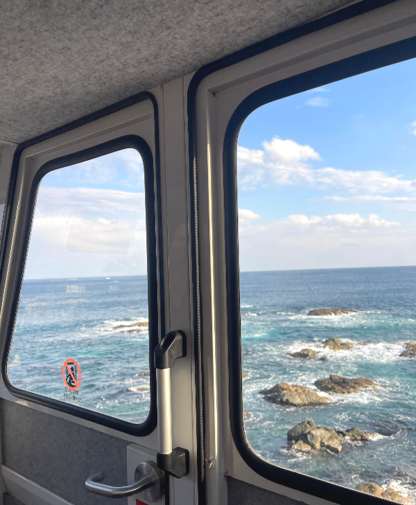 울진 죽변 스카이레일 탑승 내부