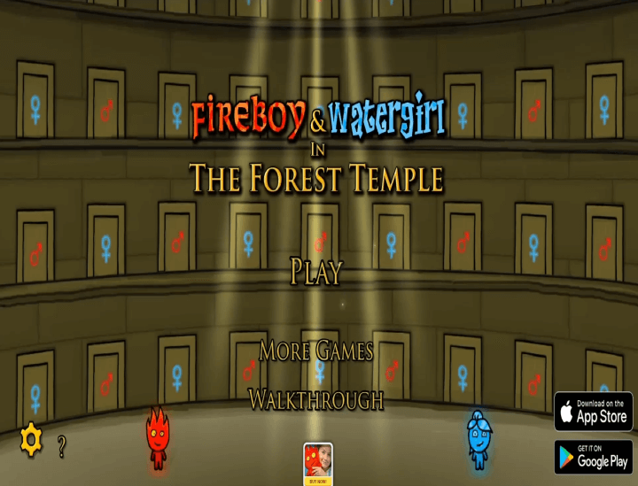 불과-물-2인용-게임하기-1-포레스트템플-메인-화면