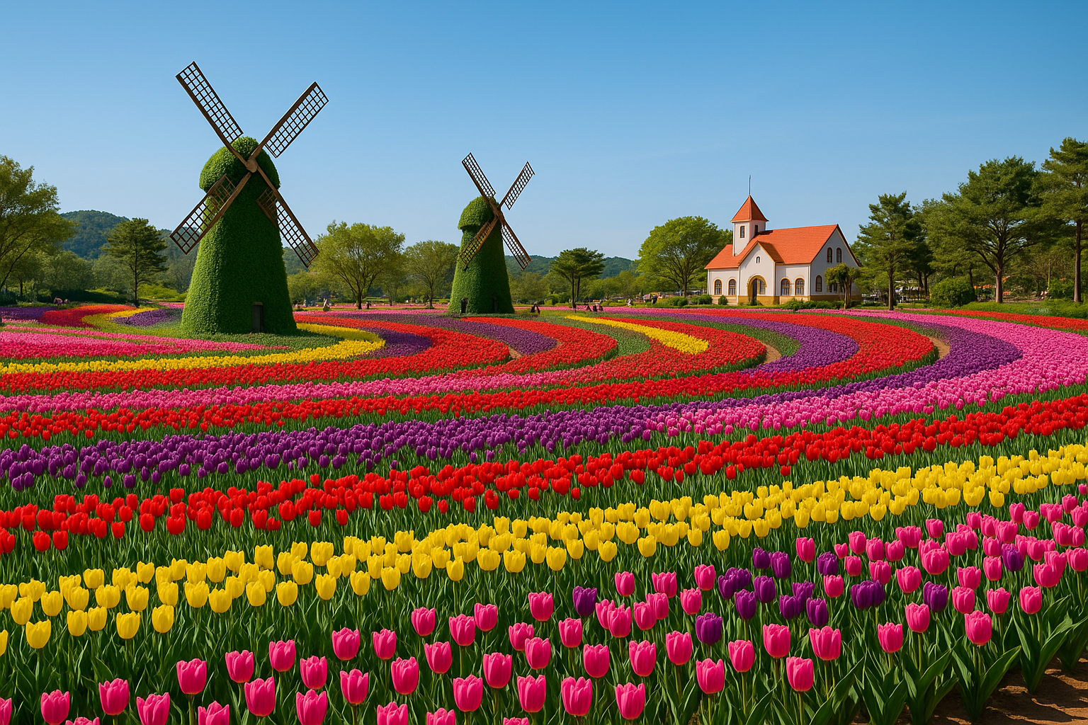 태안 네이처월드 봄꽃정원, 낮엔 꽃 밤엔 빛