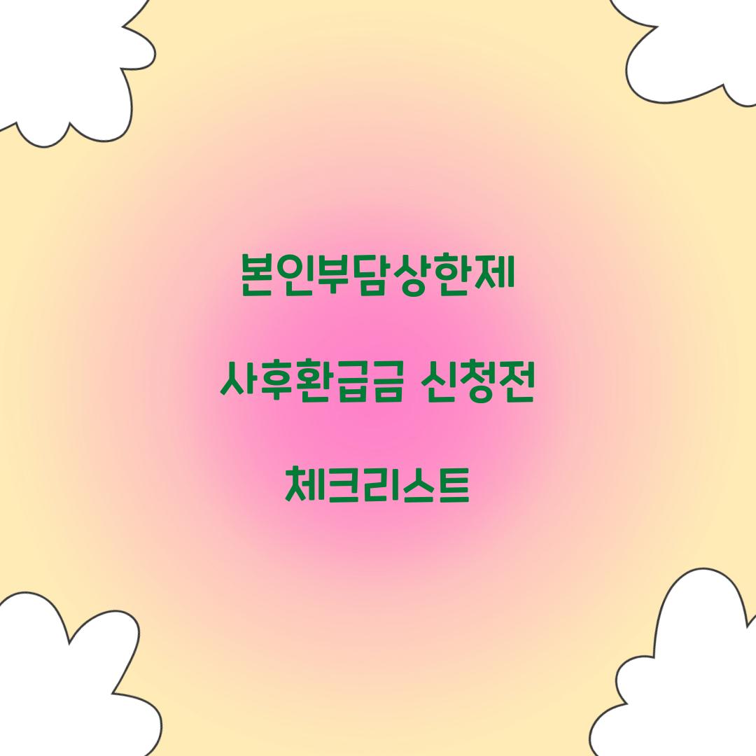 본인부담상한제 사후환급금