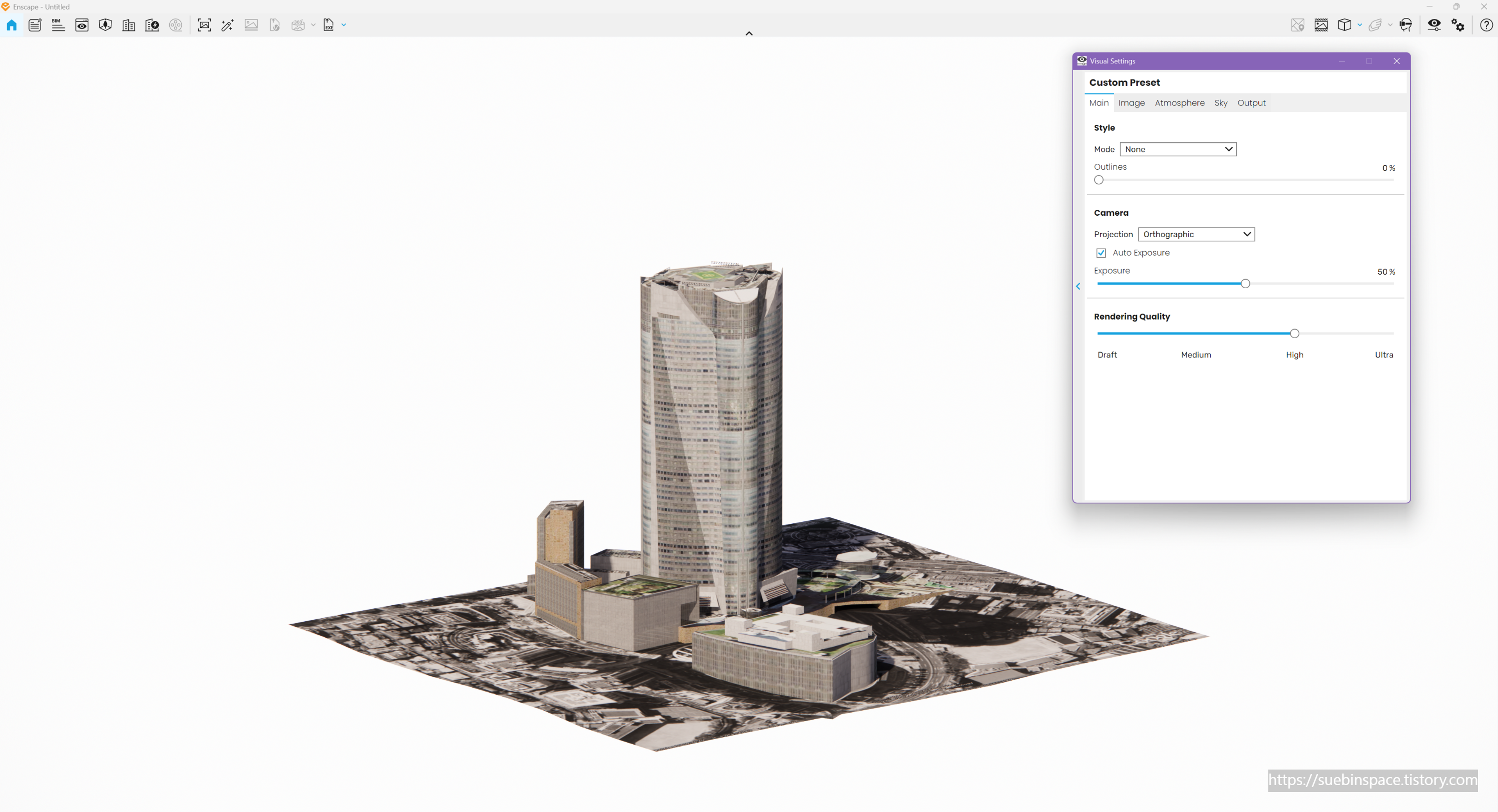 평행투영/ 페러렐 프로젝션 일 때