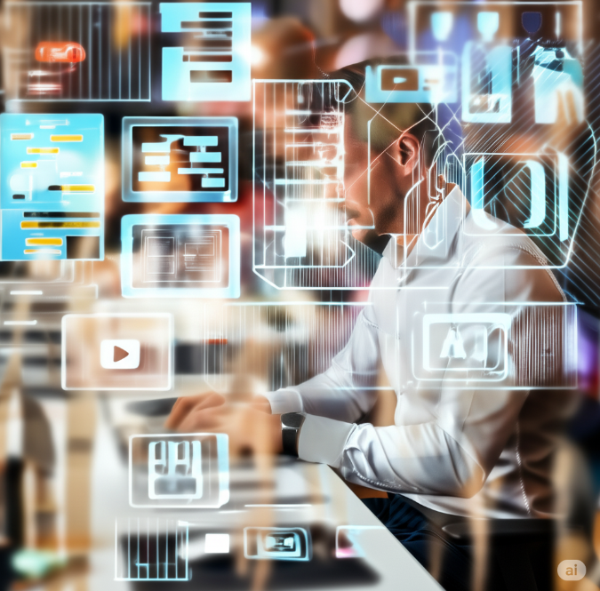 군중 속에 개인이지만 개인 속의 개인의 세계, 1인의 속에 다양한 가상공간의 존재하는 삶? 괜찮나요?-구글 제미나이 생성 이미지