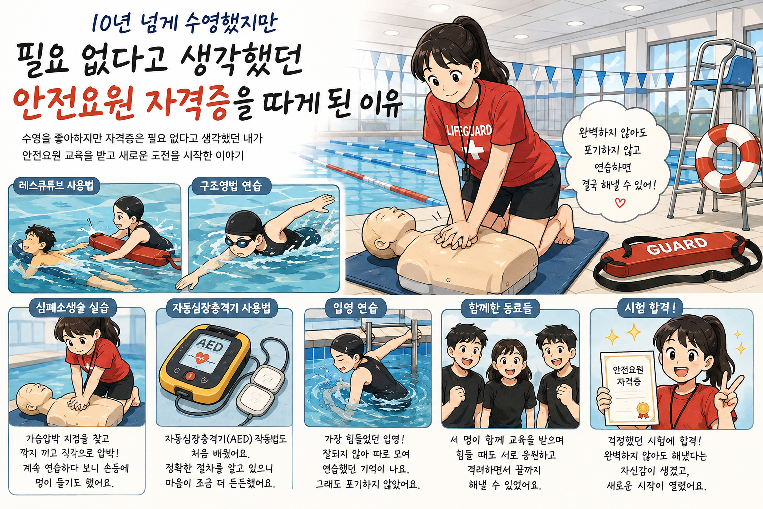 10년 넘게 수영했지만 필요 없다고 생각했던 안전요원 자격증을 따게 된 이유