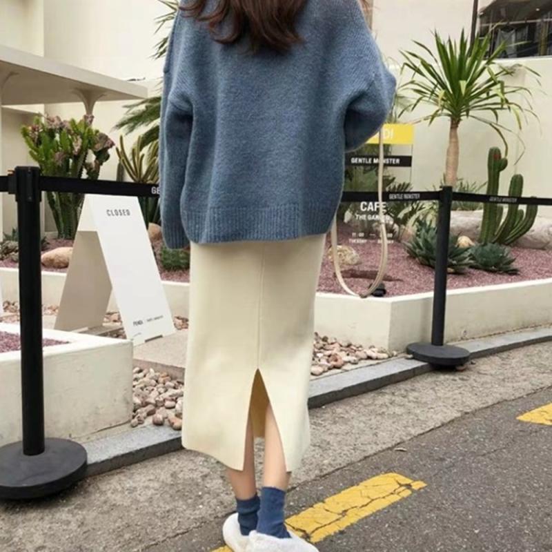 (가을 겨울잇템) 겨 울 H라인 니트 스커트 롱스커트