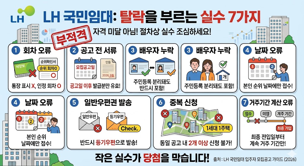 LH 국민임대 탈락을 부르는 실수 7가지