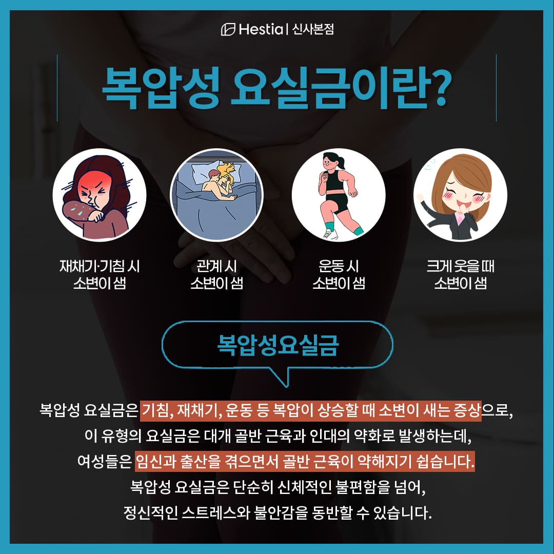 소변참기어려움 복압성 요실금이란?