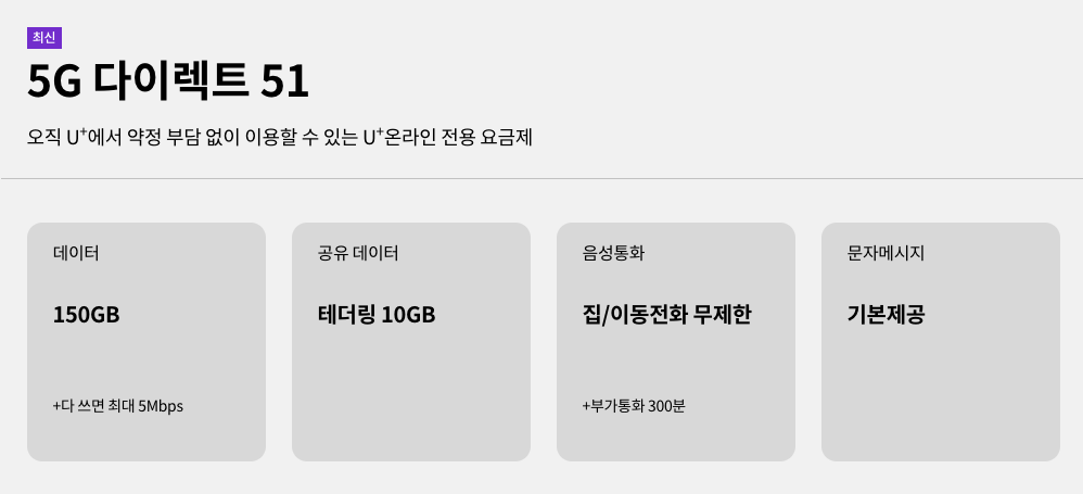 5G 중간 요금제