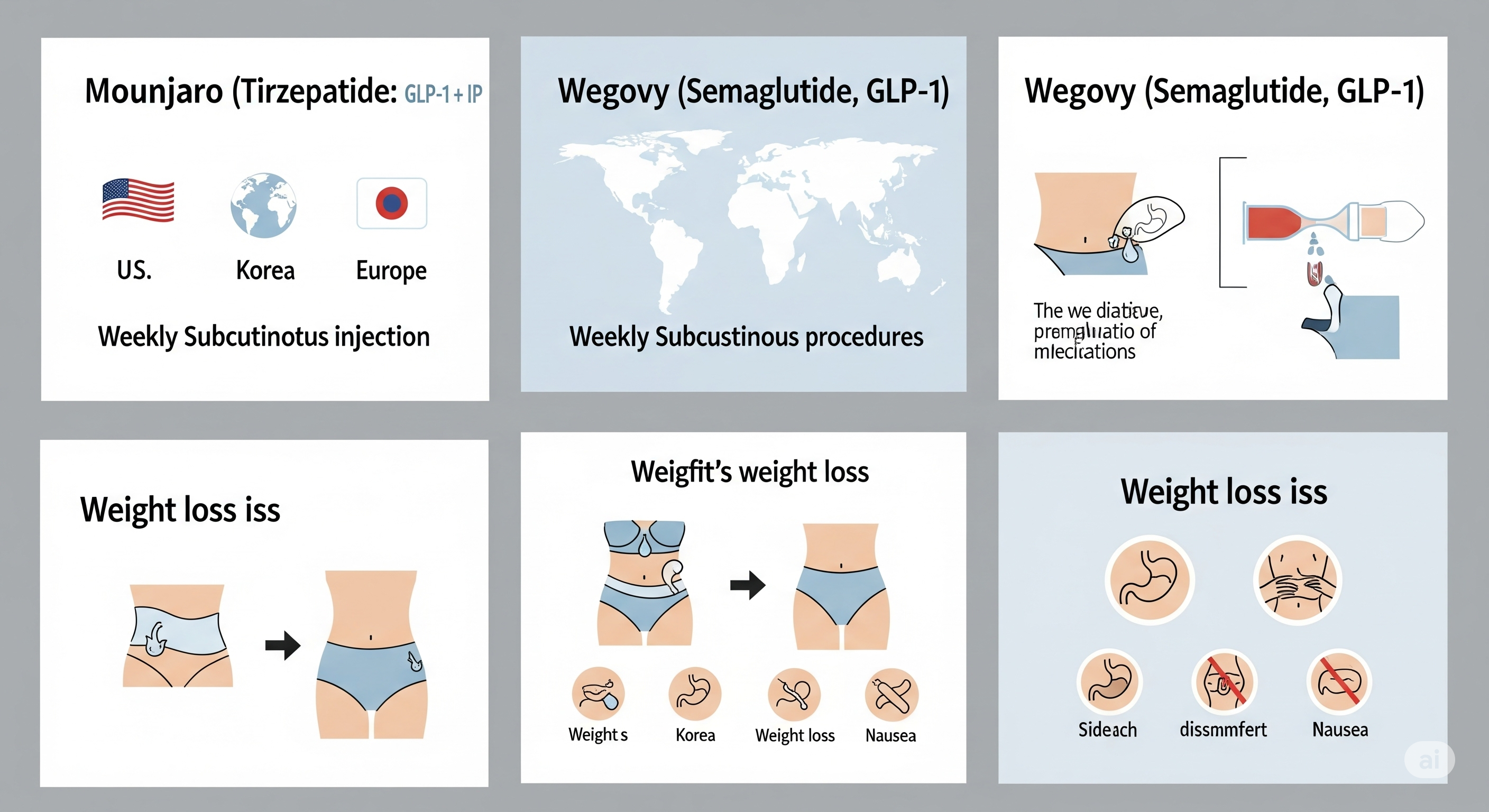 "Mounjaro와 Wegovy, 어떻게 다를까?"에 대한 이미지입니다.