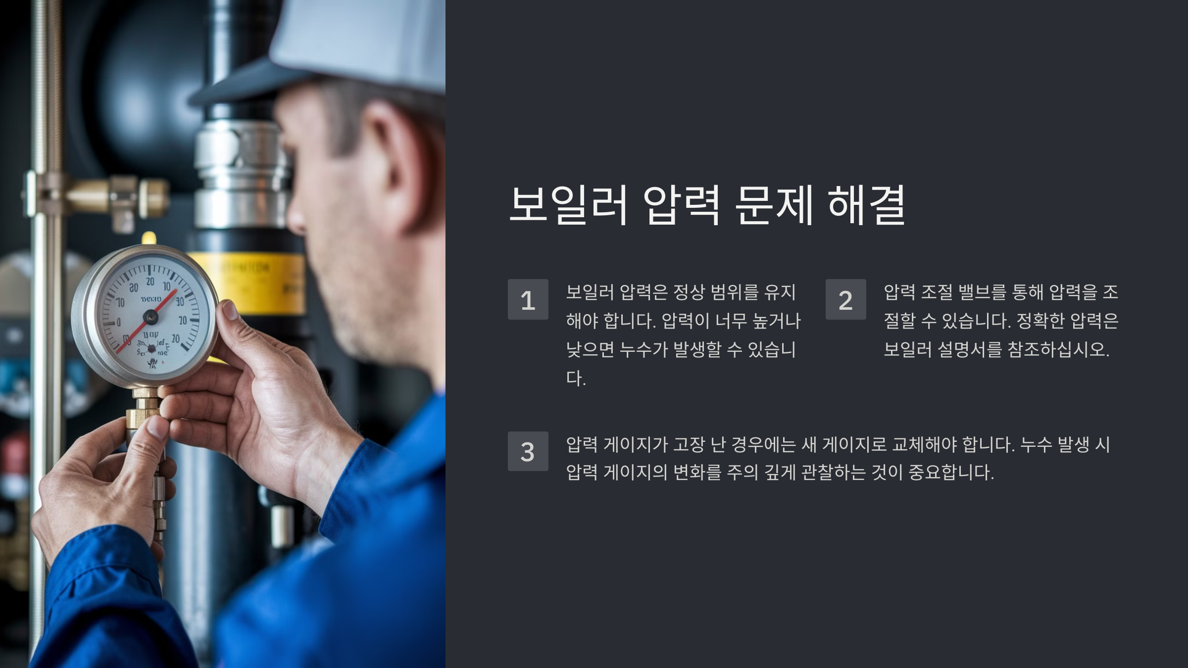 보일러 물새는 현상과 해결 방법