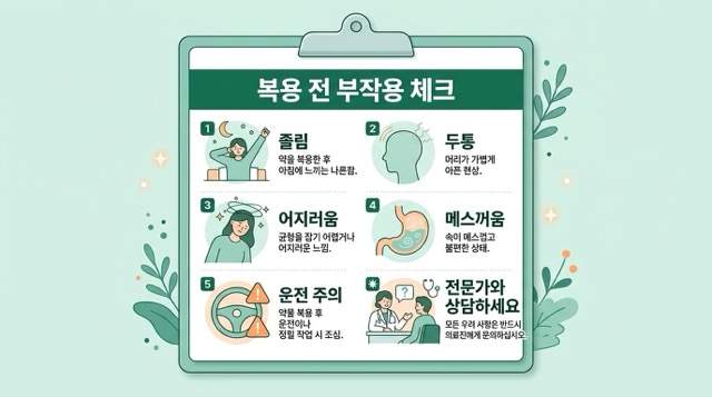 멜라토닌 부작용 체크