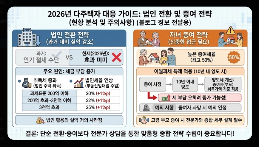2026년 부동산 세법 개정안 [양도세 종부세 변화] 다주택자 필수 체크리스트 및 절세 가이드