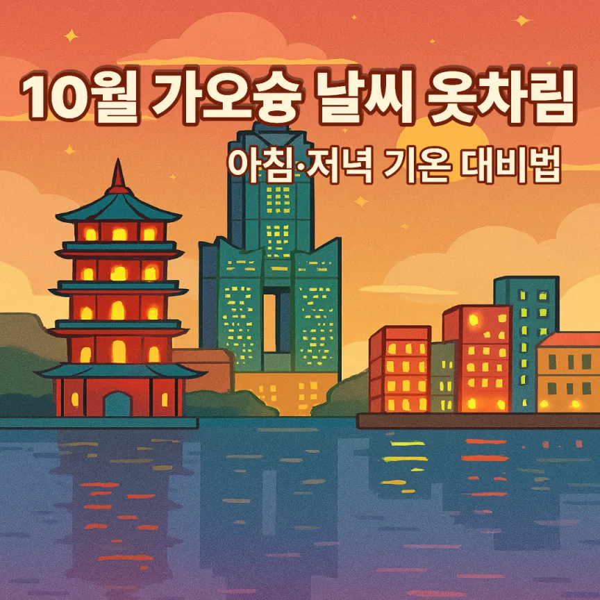 10월 가오슝 날씨 옷차림｜아침&middot;저녁 기온 대비법