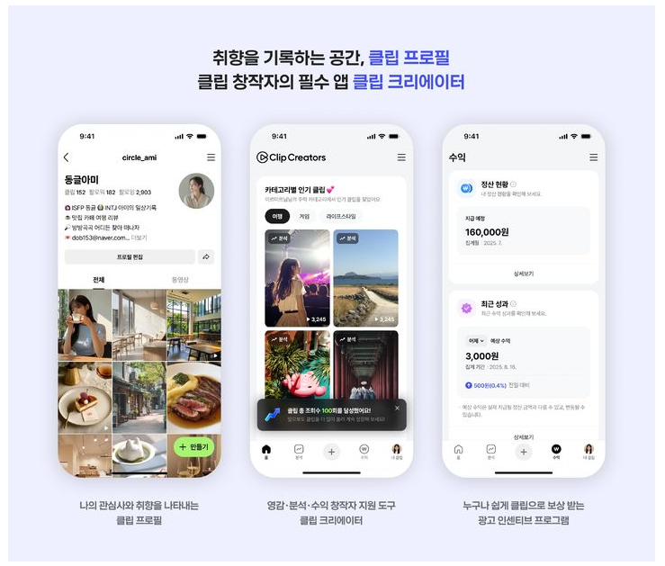 네이버의 변화(클립 프로필, 수익화 모델, 창작자 앱)