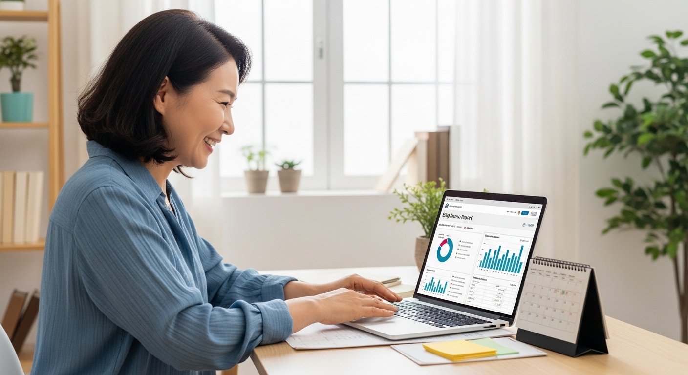 블로그 수익을 확인하는 모습