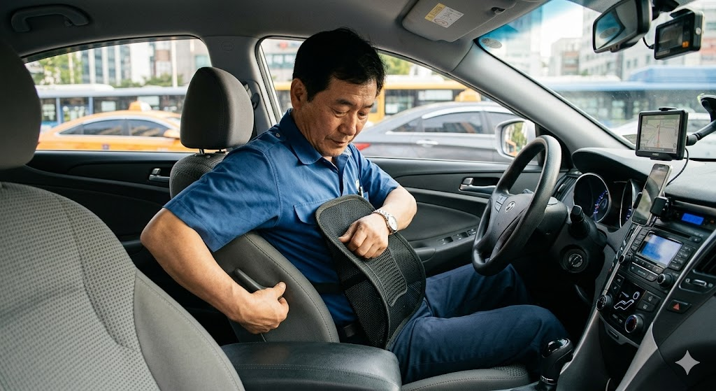 장시간 운전 종사자의 척추 건강을 지키는 최적의 시트 포지션 설정과 허리 쿠션의 과학적 활용 가이드
