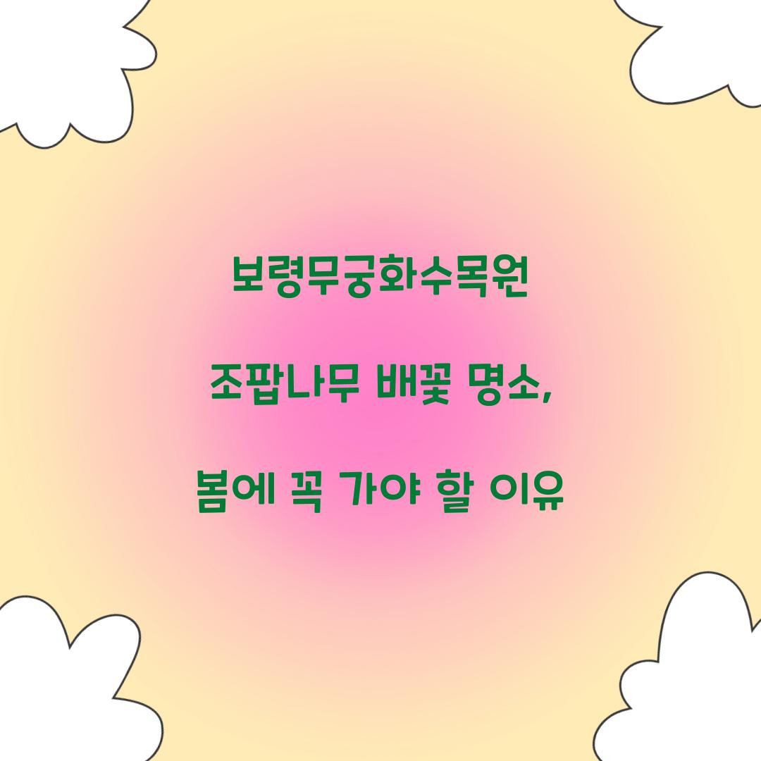 보령무궁화수목원 조팝나무 배꽃 명소