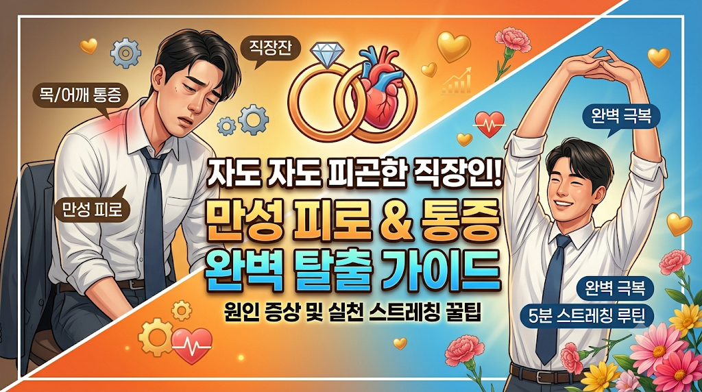 ▲ 직장인 만성 피로 및 통증 탈출: 원인부터 5분 스트레칭까지