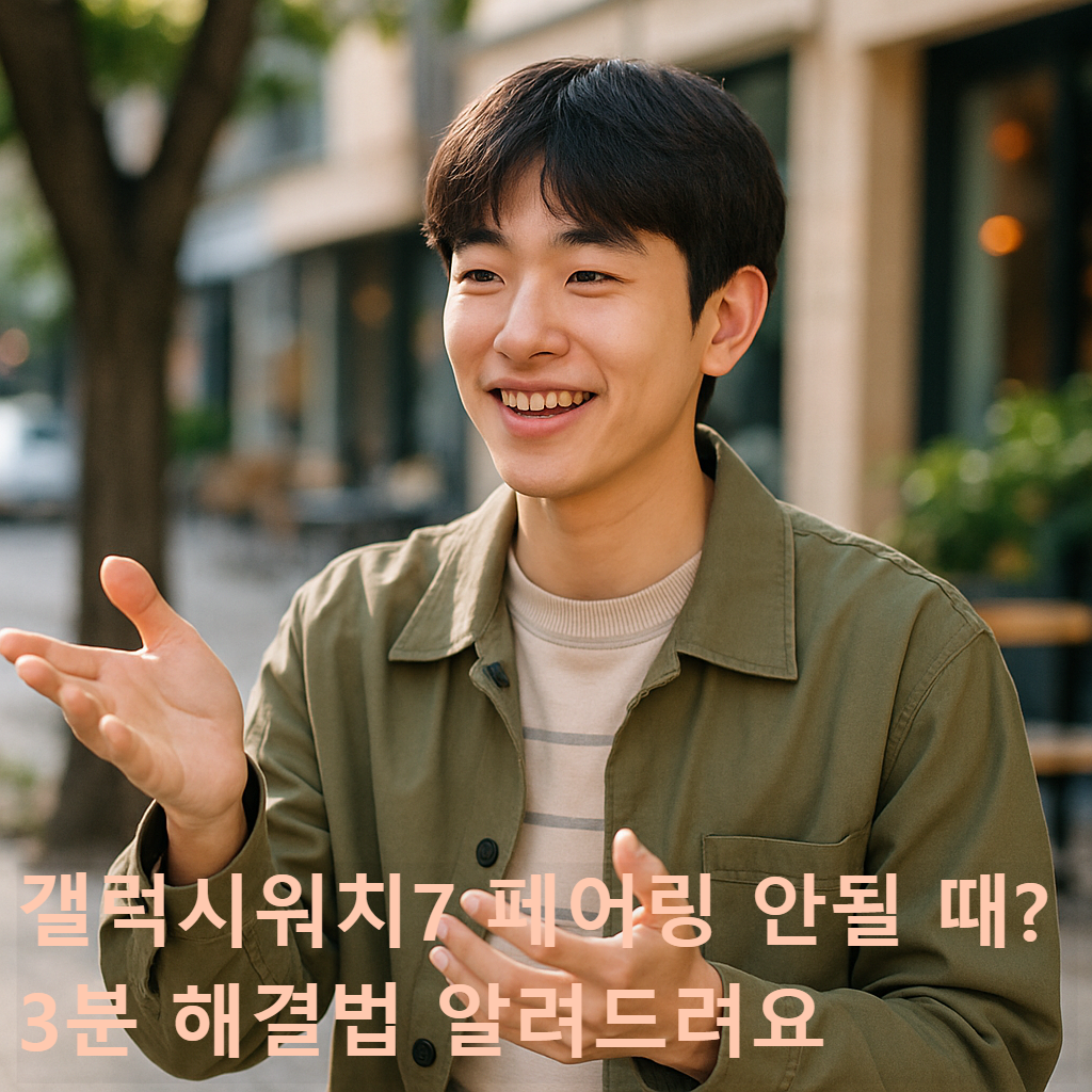 갤럭시워치7 페어링 안될 때? 3분 해결법 알려드려요