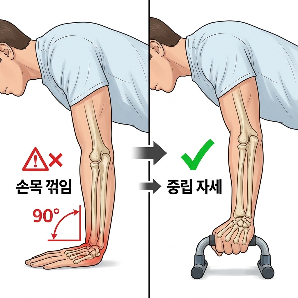 푸시업바 고르는법 그립 손목각도