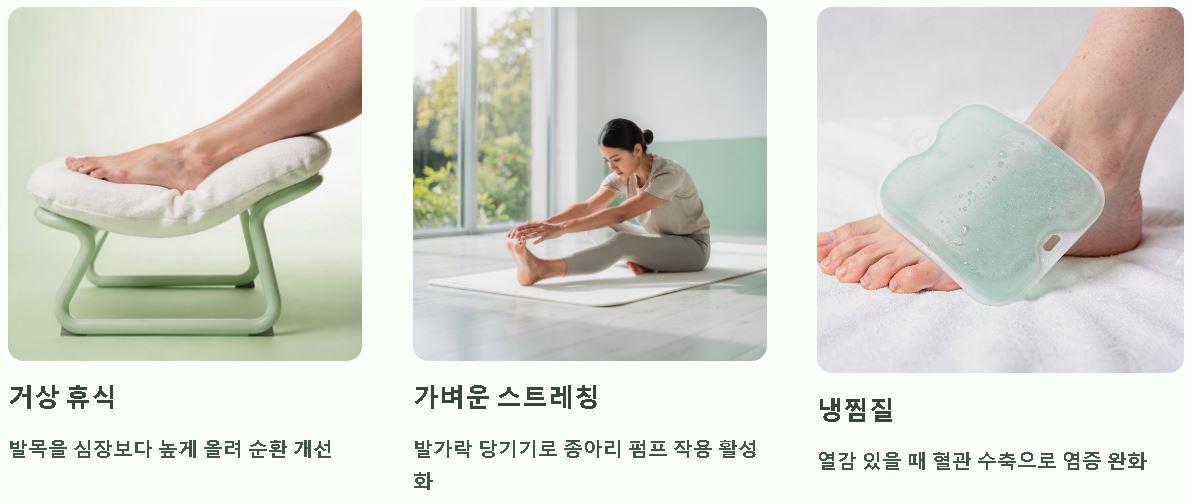 복숭아뼈 주위가 부어요