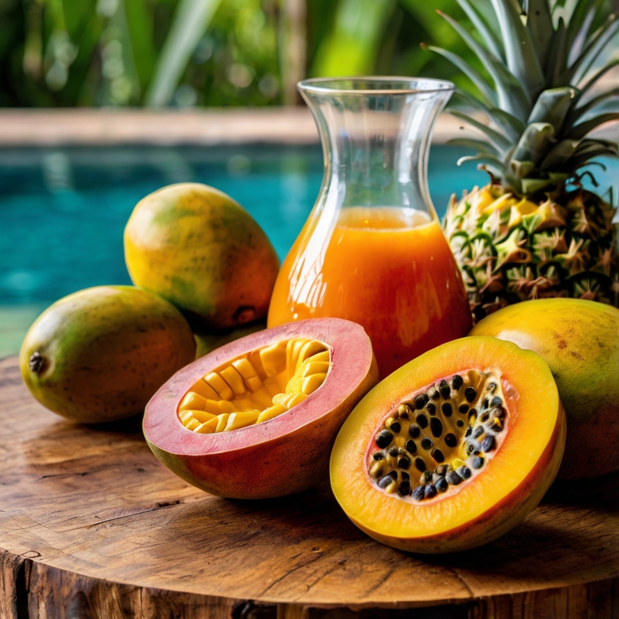 세이셀 맛집 여행 열대과일 주스 이미지